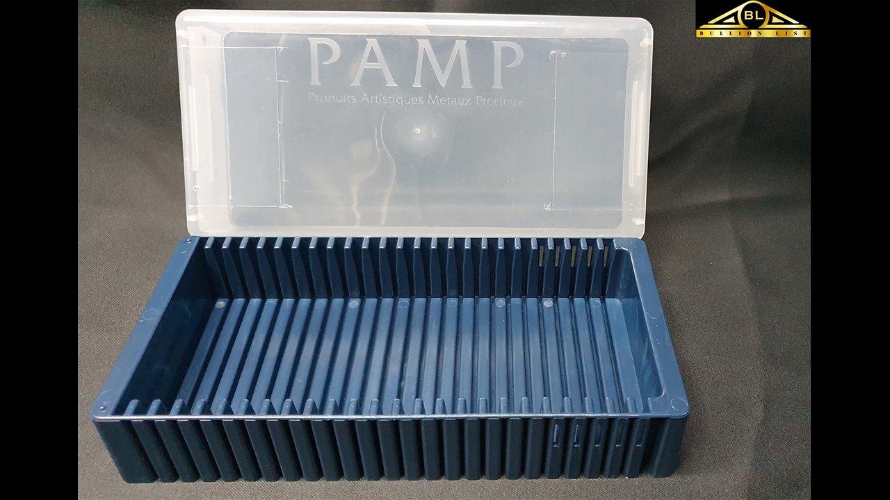 Bullion List Browse Accessories 10g PAMP Gold Minted bar storage box